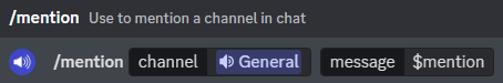 Mentioning a channel