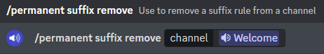 Permanent Removing a suffix