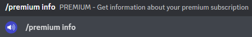 Viewing premium info
